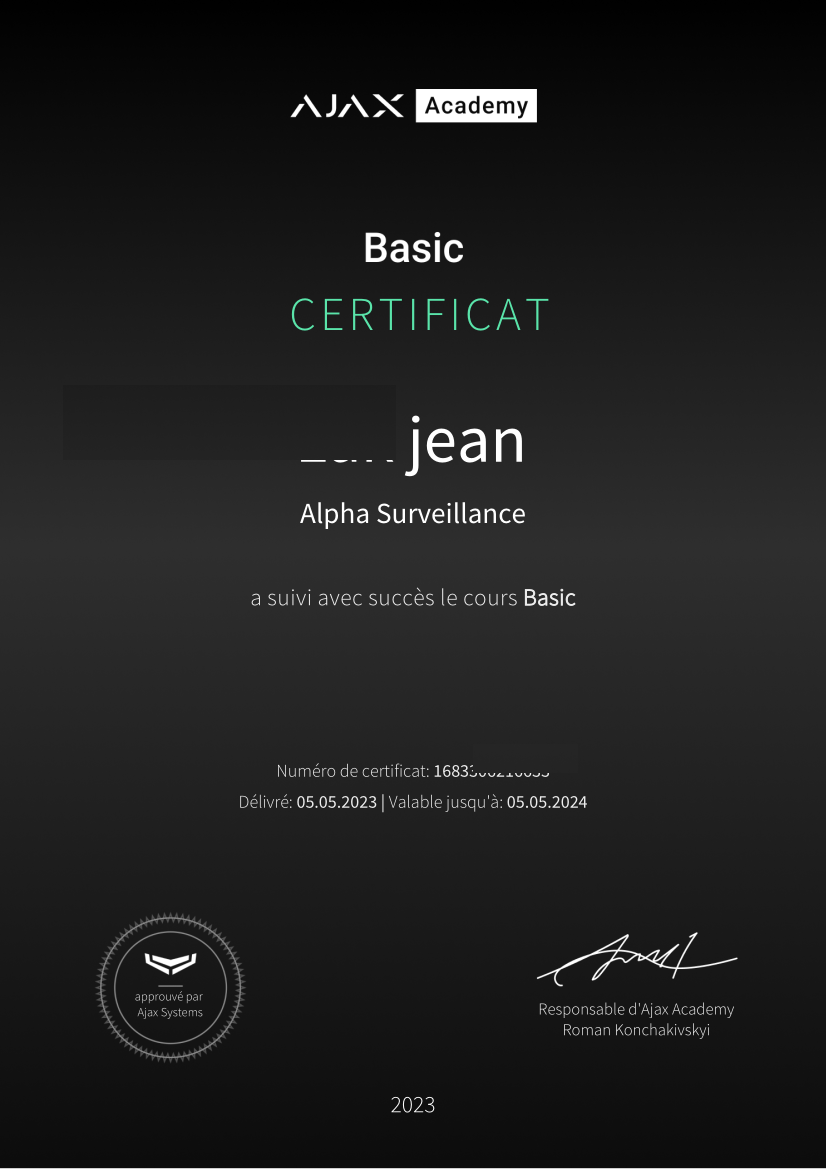 certification ajax