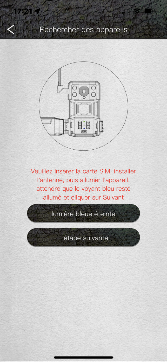 camera 4G menu en francais