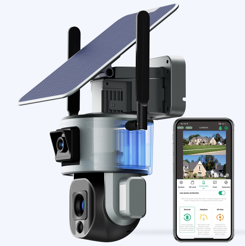 Caméra de Surveillance Solaire WiFi autonome
