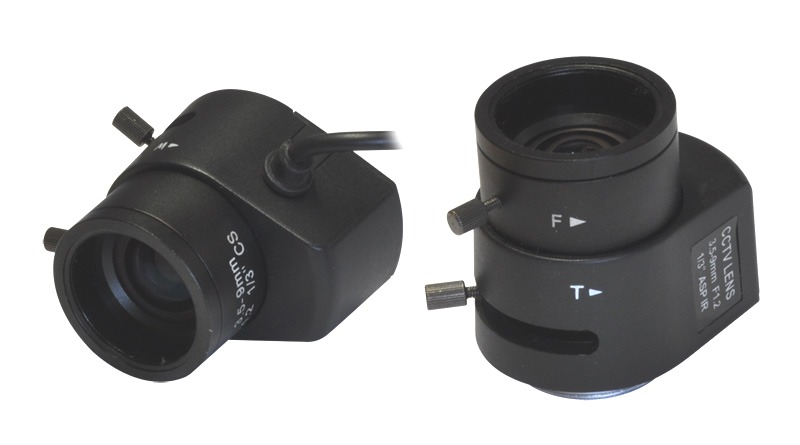 Objectif de caméra, 3-8 mm, auto iris focale variable.